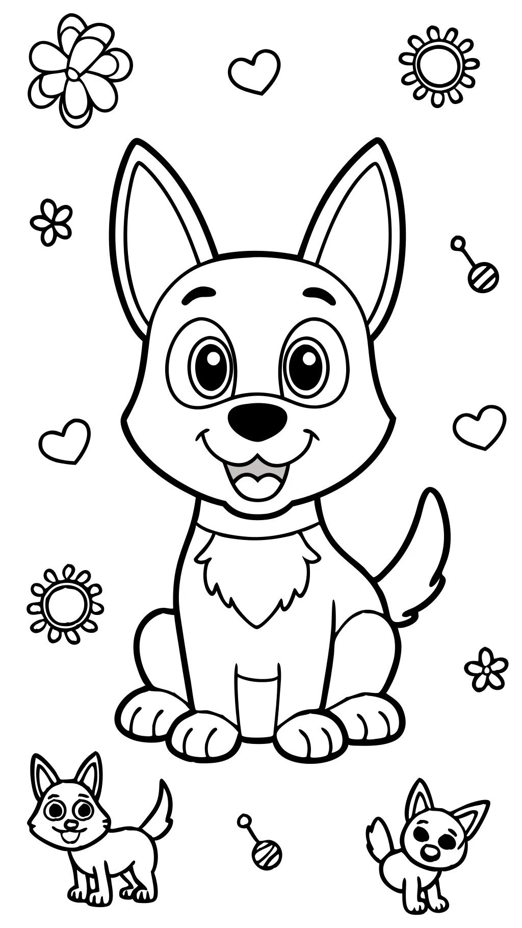 coloring page bluey